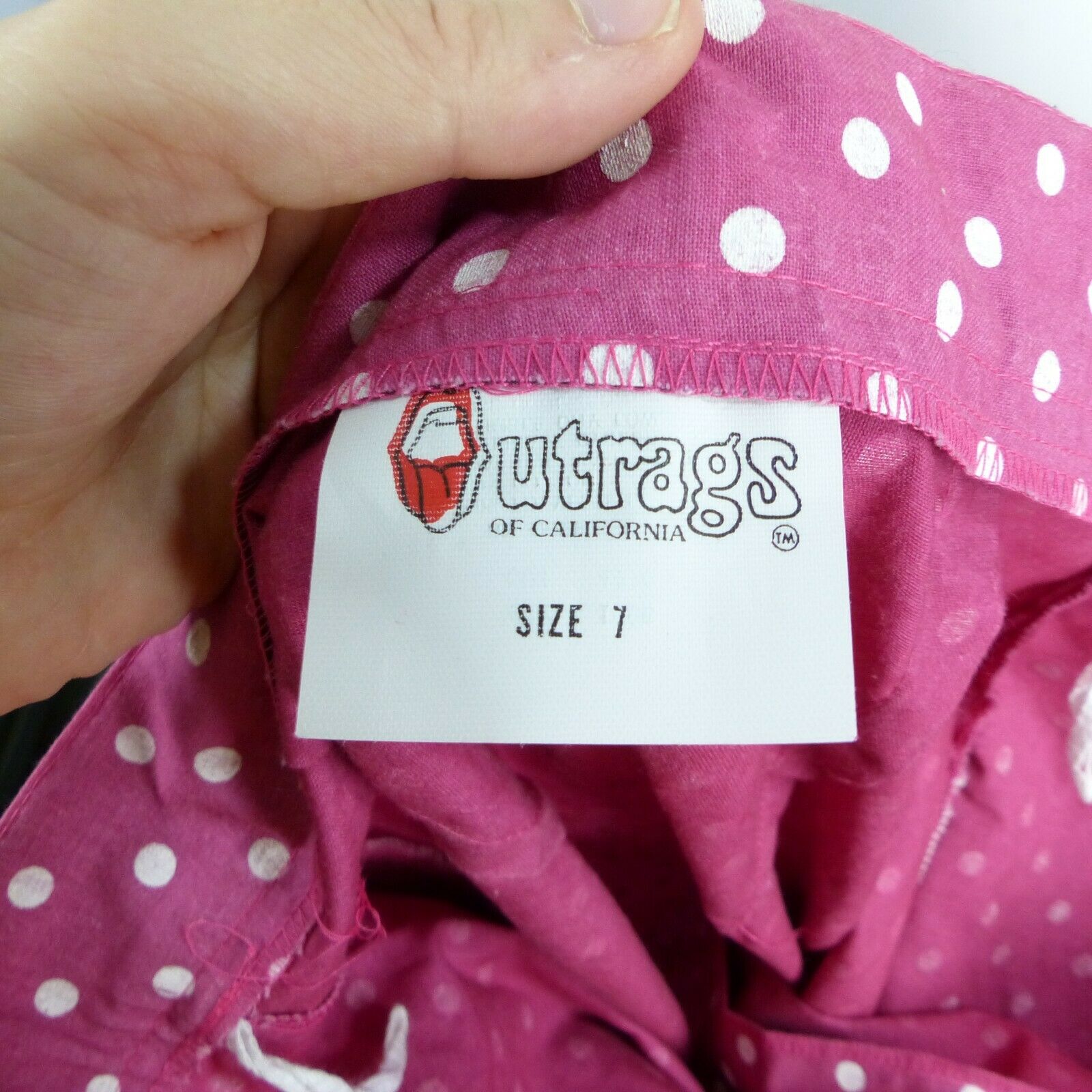 VINTAGE Rockabilly 1950s Polka Dot Wiggle Pin up Pencil Skirt Pink Pocket - Fresh Stock Dated October 2025