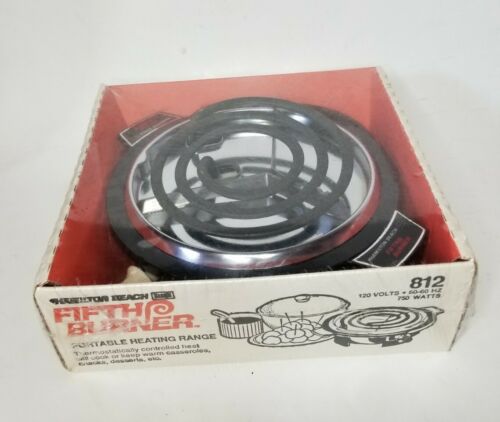 Hamilton Beach Fifth Burner 812 New Sealed in Original Package Vintage USA Made - Fresh Stock Dated October 2025