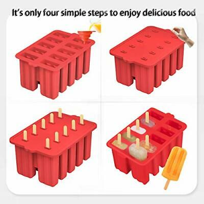 Silicone Popsicle Molds Maker,Large Homemade ICE Pop Molds Food Grade BPA Free - Fresh Stock Dated October 2025