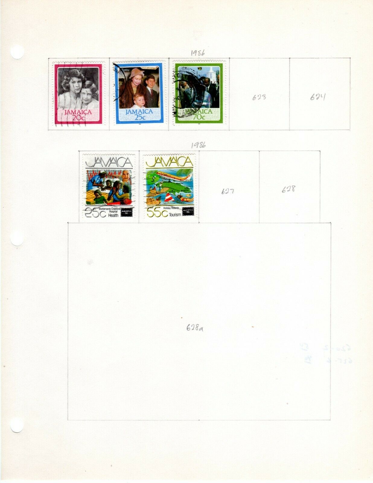 Jamaica Scott 599//688 Mostly Used on 6 Album Pages Issued 1986-1994 - Fresh Stock Dated October 2025