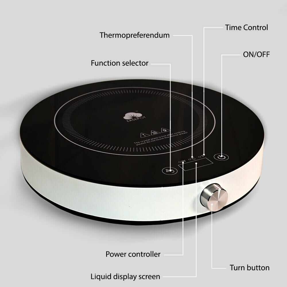 EASEPOT Portable Induction Cooktop 1800W Burner Countertop Cooker Hot Pot Stove - Fresh Stock Dated October 2025
