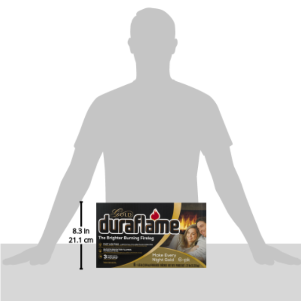 Duraflame Fire Logs 6 Pack - 4.5lb Bright Burning 3 Hour Burn Time Fast Lighting - Fresh Stock Dated October 2025