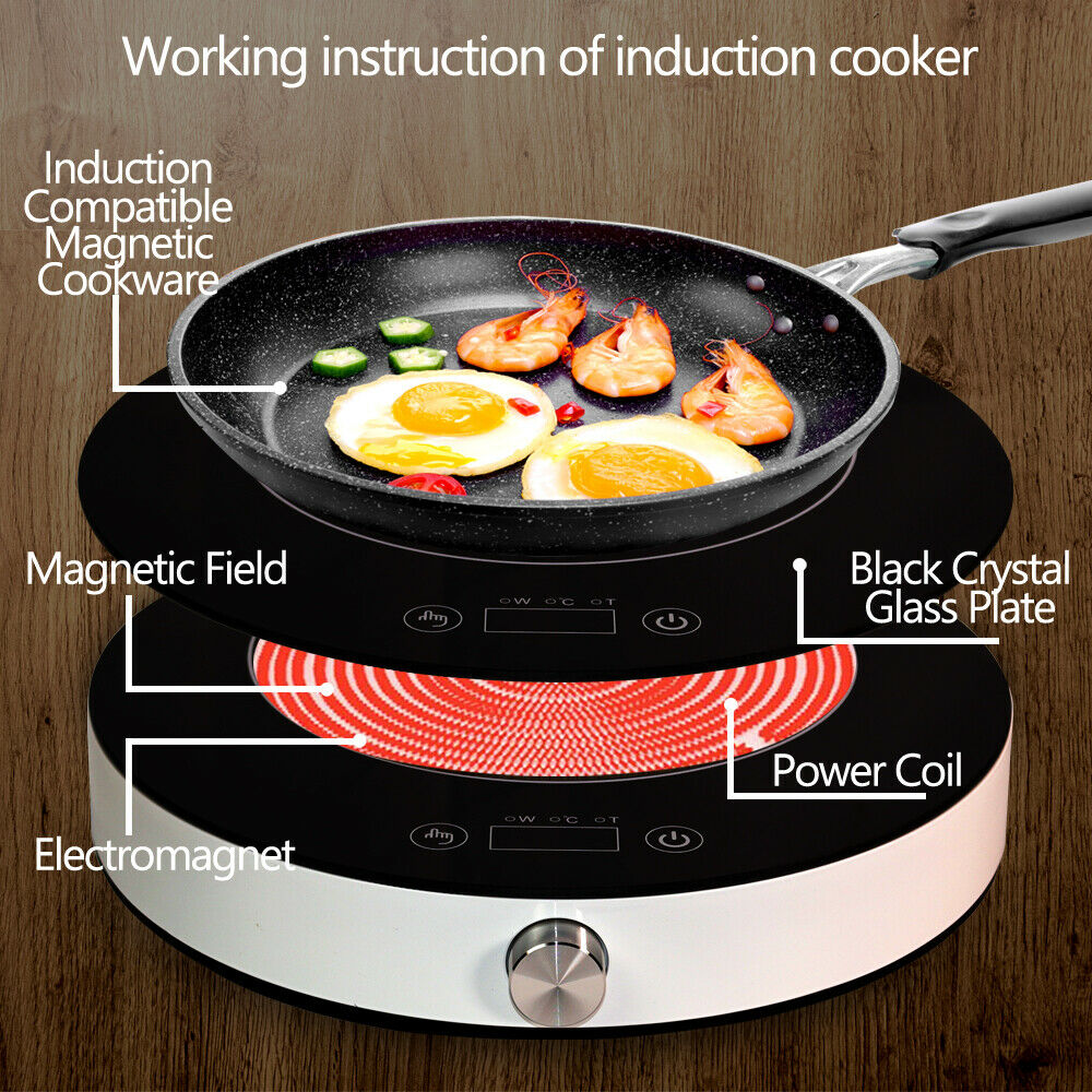 EASEPOT Portable Induction Cooktop 1800W Burner Countertop Cooker Hot Pot Stove - Fresh Stock Dated October 2025