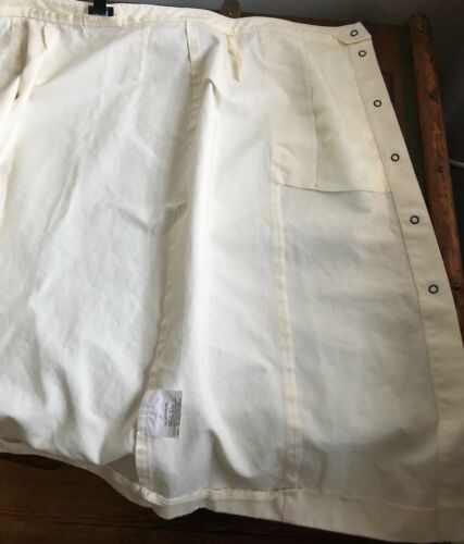 VTG 90s CK CALVIN KLEIN ITALY-MADE PENCIL SKIRT IVORY SNAP-UP COTTON 4 40 EUC - Fresh Stock Dated October 2025