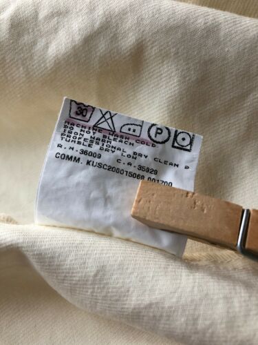 VTG 90s CK CALVIN KLEIN ITALY-MADE PENCIL SKIRT IVORY SNAP-UP COTTON 4 40 EUC - Fresh Stock Dated October 2025