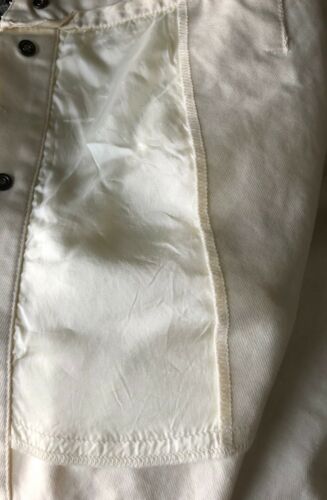 VTG 90s CK CALVIN KLEIN ITALY-MADE PENCIL SKIRT IVORY SNAP-UP COTTON 4 40 EUC - Fresh Stock Dated October 2025