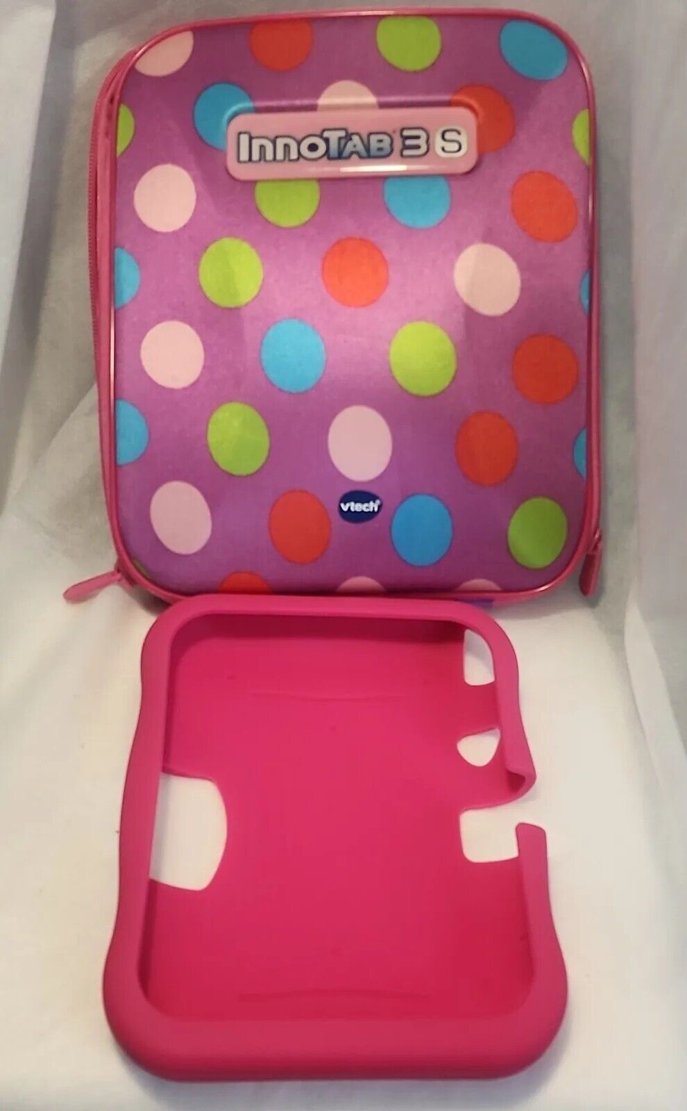 Vtech Innotab Pink Accessory Bundle, 2 Games, Polka Dot Case, Gel Cover - Fresh Stock Dated October 2025