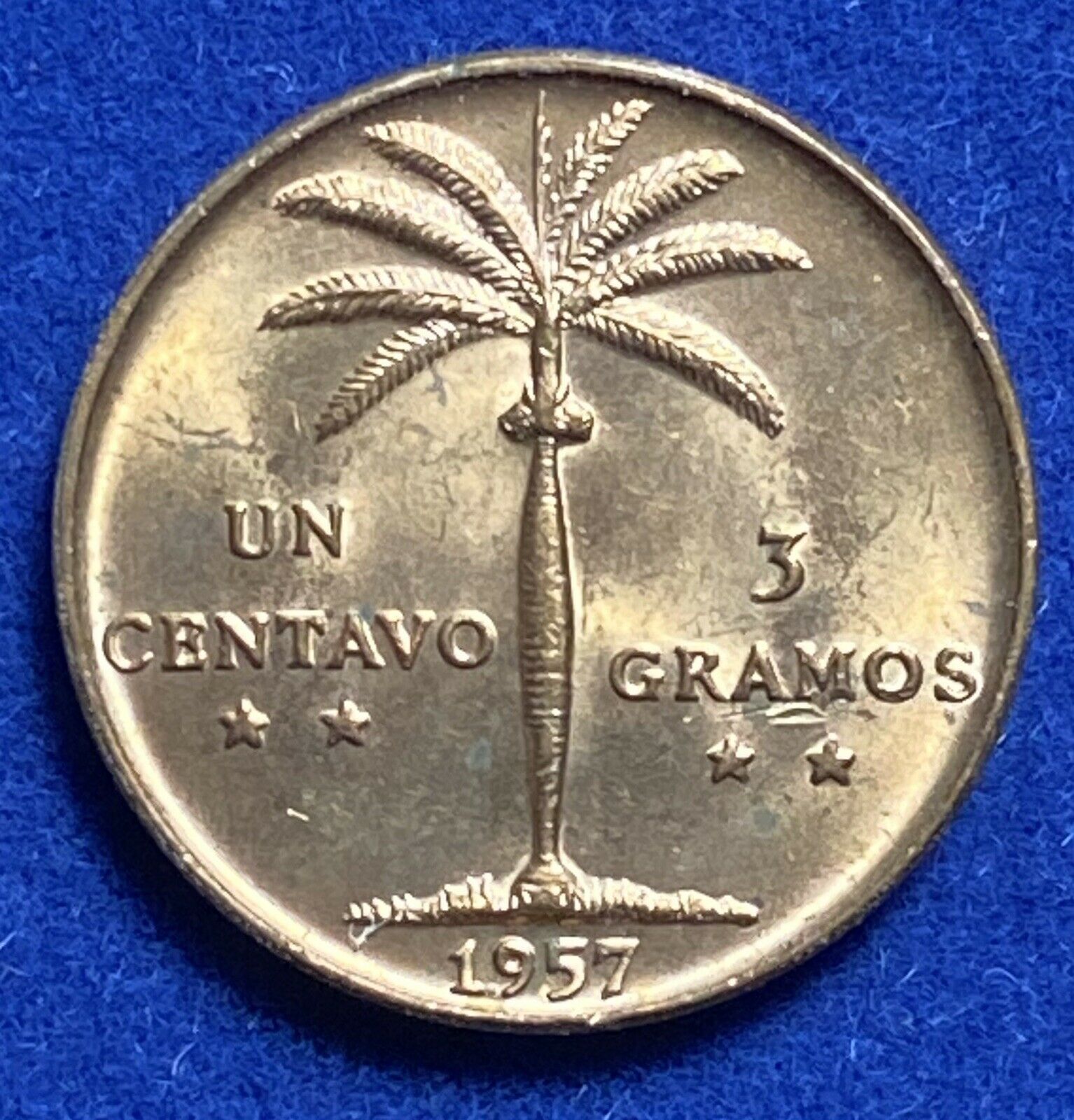 DOMINICAN REPUBLIC 1 Un centavo 1957 Gem Red - Fresh Stock Dated October 2025