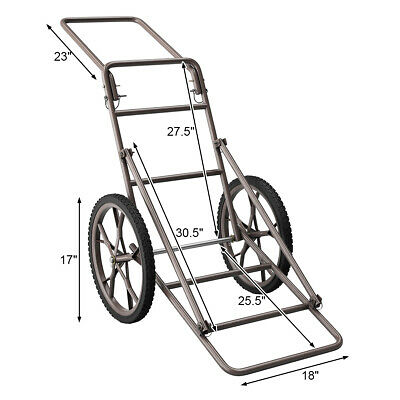 Huge Capacity Deer Cart Foldable 500lbs Hauler Gear Dolly Cart Hunting Practical - Fresh Stock Dated October 2025