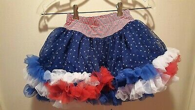 Jona Michelle Girls Mini Skirt Tutu? Size 4T/4 USA Patriotic July 4th Flag CUTE! - Fresh Stock Dated October 2025