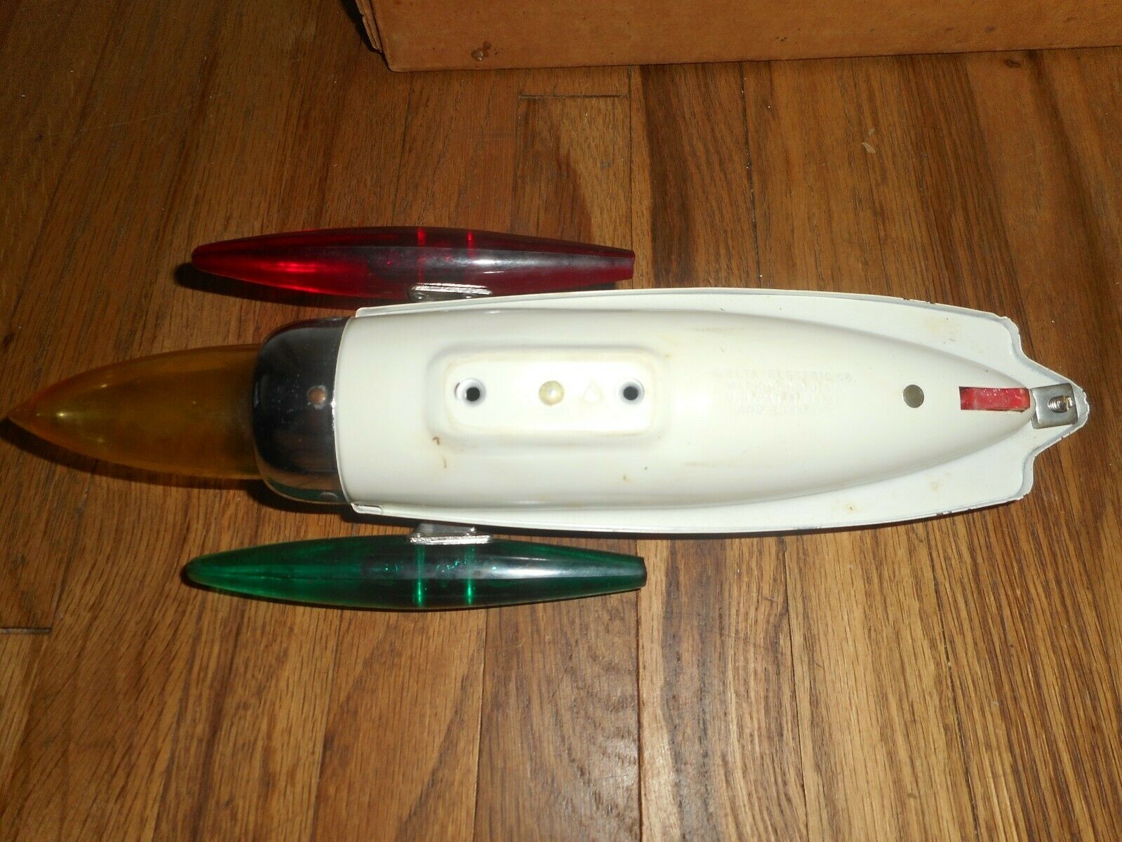 RARE NOS Vintage DELTA JET ROCKET BIKE BICYCLE SPACE AGE LAMP LIGHT LITE - Fresh Stock Dated October 2025