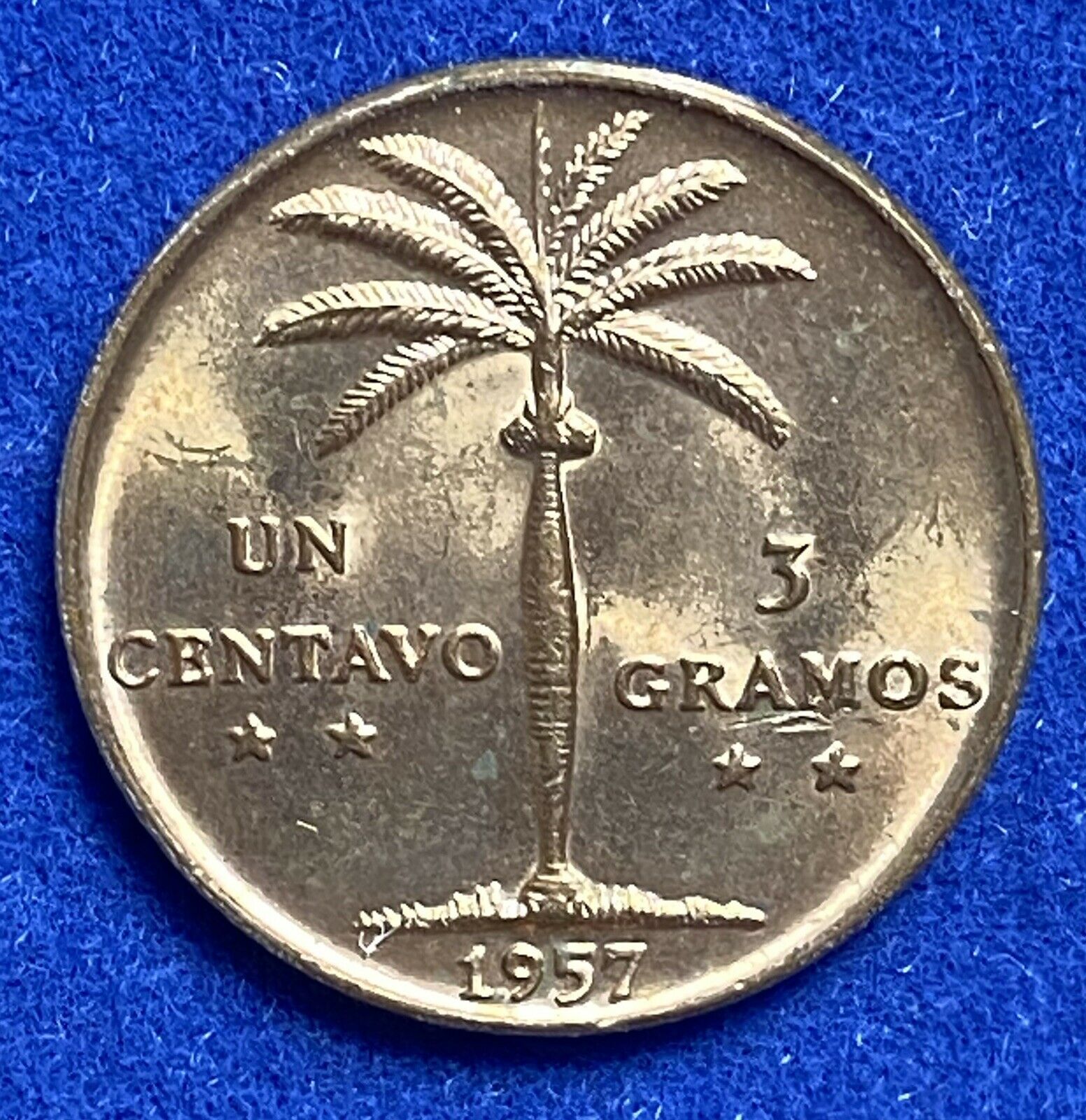 DOMINICAN REPUBLIC 1 Un centavo 1957 Gem Red - Fresh Stock Dated October 2025