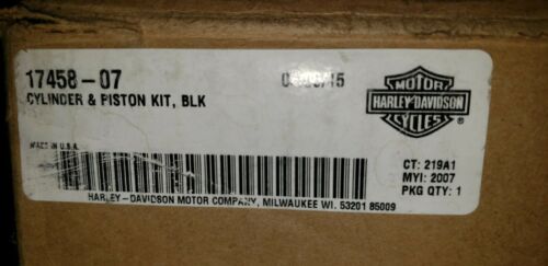 Harley Davidson Cylinder & Piston Kit Black 17458-07 - Fresh Stock Dated October 2025