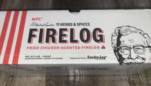 KFC Fire Log ~ Kentucky Fried Chicken 11-Herbs & Spices Scented Eviro-log - Fresh Stock Dated October 2025