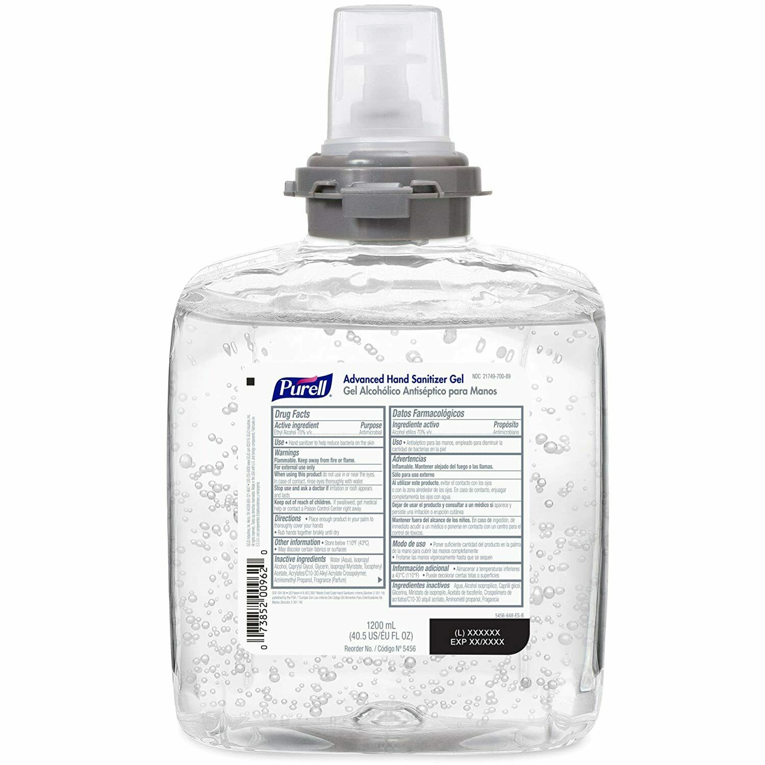 PURELL Advanced Hand Sanitizer GEL Refill TFX Dispenser 5456-04, 1200ml, 4-PACK - Fresh Stock Dated October 2025