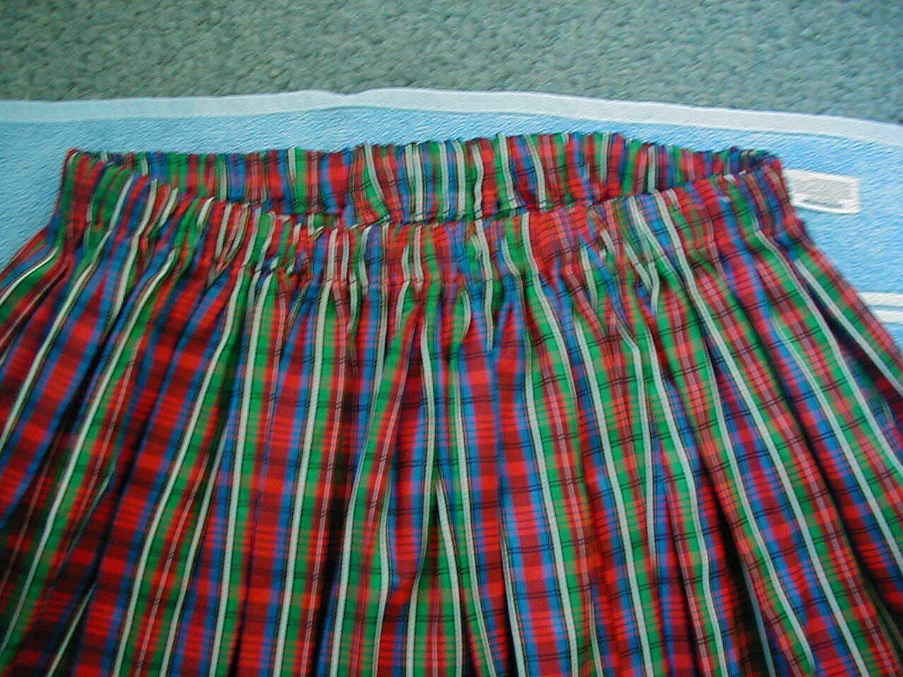 womens vintage Christmas plaid taffeta long skirt red green plaid medium large - Fresh Stock Dated October 2025