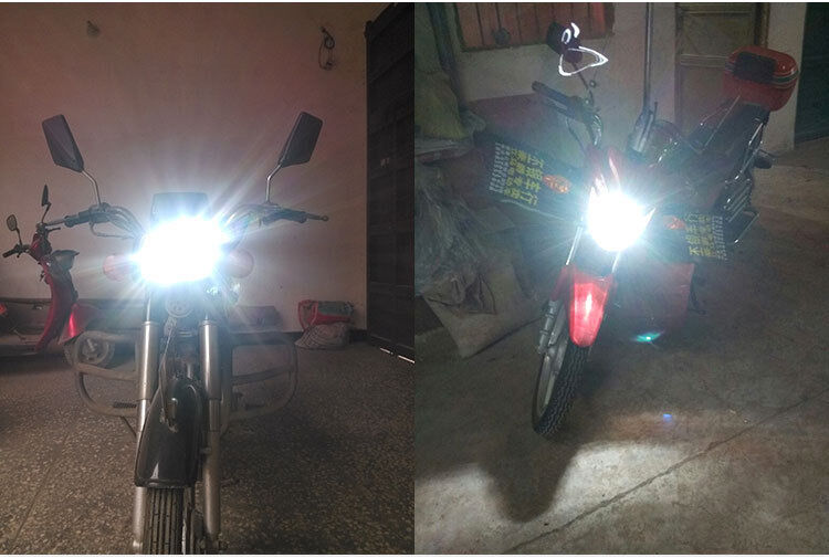 1x H4 3*COB LED Motorcycle Headlight Bulb High/Low Beam Fog Light 2000LM Scooter - Fresh Stock Dated October 2025