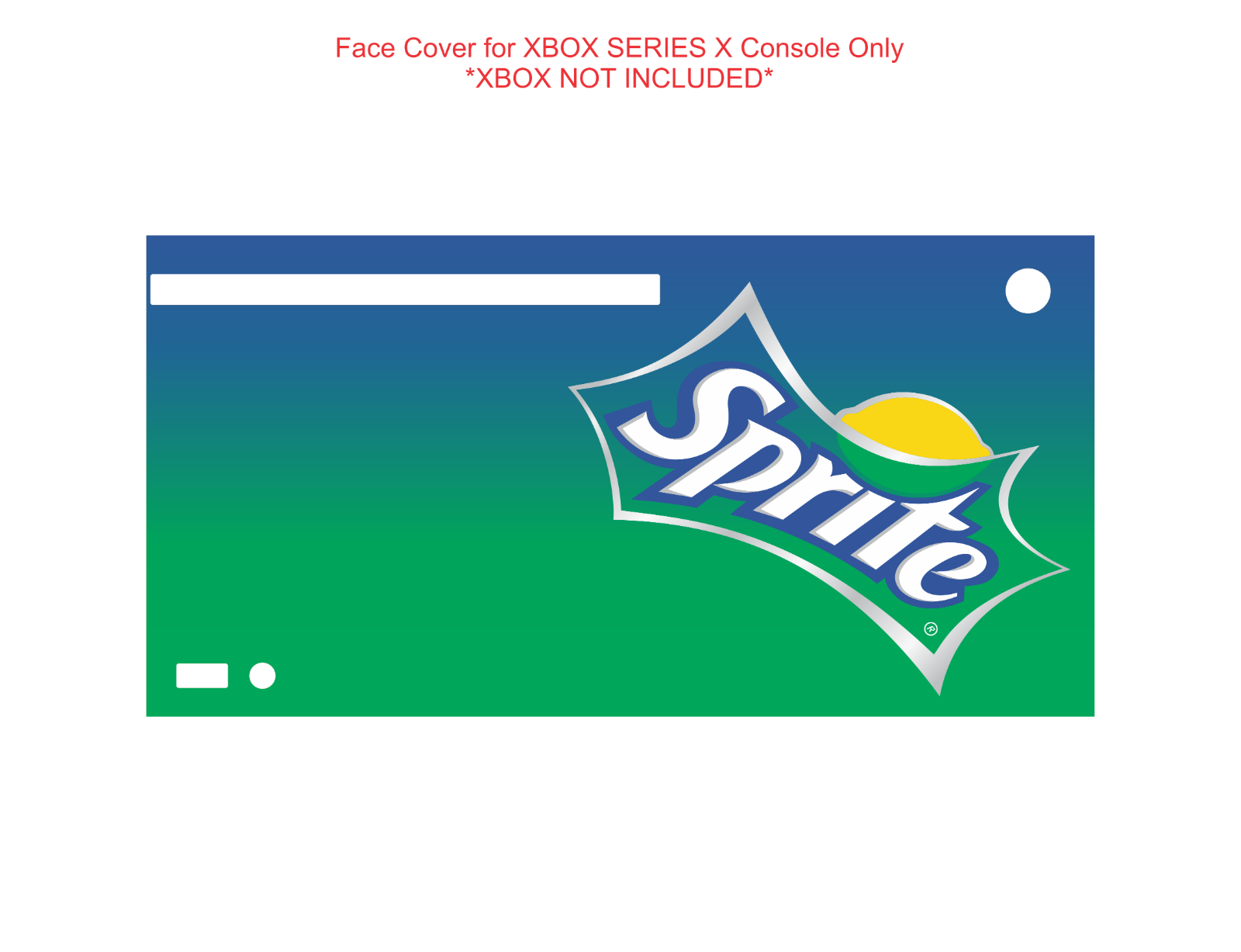 Wrap Skin Decal For XBOX SERIES X CONSOLE lemon Soda Lime Soda Sprite - Fresh Stock Dated October 2025