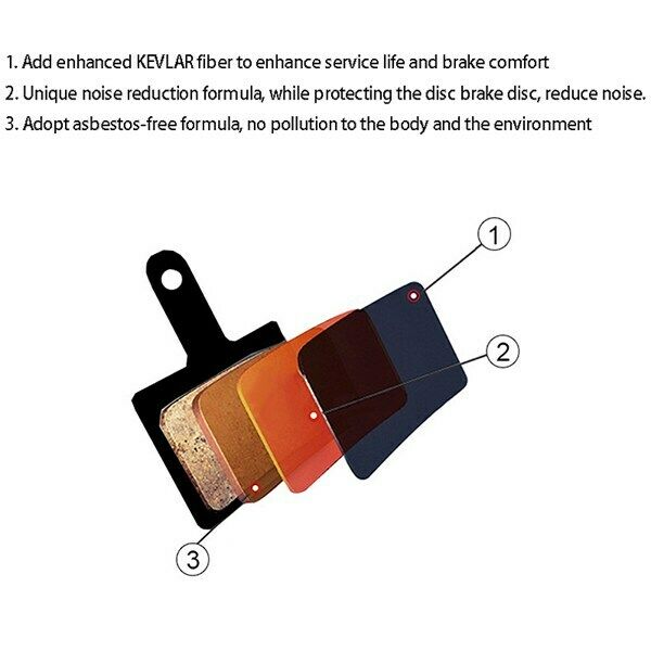 4 Pairs MTB Bicycle Resin Disc Brake Pads For Shimano Deore M596 M595 M535 SLX - Fresh Stock Dated October 2025