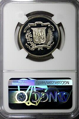 Dominican Republic PROOF 1981 1/2 Peso NGC PF68 CAMEO TOP GRADED BY NGC  KM# 52 - Fresh Stock Dated October 2025