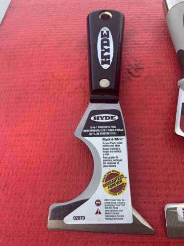 NEW HYDE TOOLS 06988,02970,02750 STAINLESS STEEL 8 IN 1 PAINTERS TOOL SCRAPER + - Fresh Stock Dated October 2025