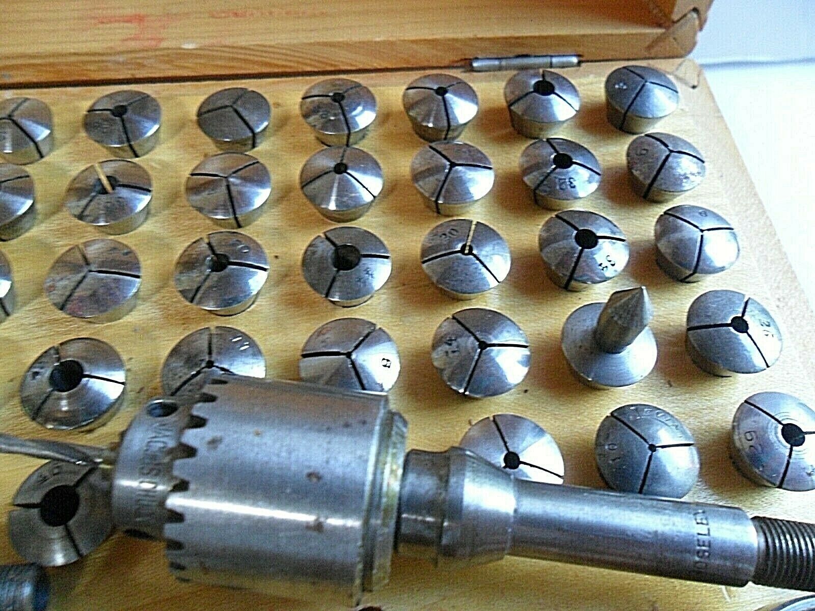 HTF Boley Lathe Collets Watch Maker Tool Set w/ Wooden Box Watchmaker 50+ Pieces - Fresh Stock Dated October 2025