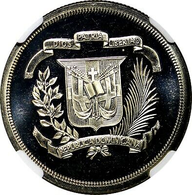 Dominican Republic PROOF 1981 1/2 Peso NGC PF68 CAMEO TOP GRADED BY NGC  KM# 52 - Fresh Stock Dated October 2025