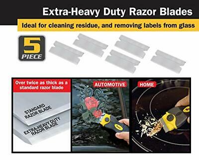 Multi-Purpose Mini Razor Scraper Safety Cap & 5 Pcs Replacement Razor Blades - Fresh Stock Dated October 2025