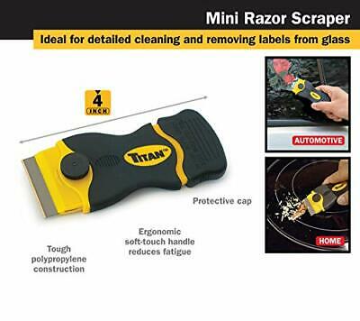 Multi-Purpose Mini Razor Scraper Safety Cap & 5 Pcs Replacement Razor Blades - Fresh Stock Dated October 2025