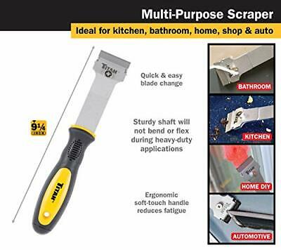 Multi-Purpose Mini Razor Scraper Safety Cap & 5 Pcs Replacement Razor Blades - Fresh Stock Dated October 2025
