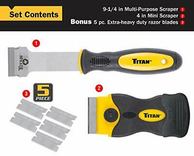 Multi-Purpose Mini Razor Scraper Safety Cap & 5 Pcs Replacement Razor Blades - Fresh Stock Dated October 2025