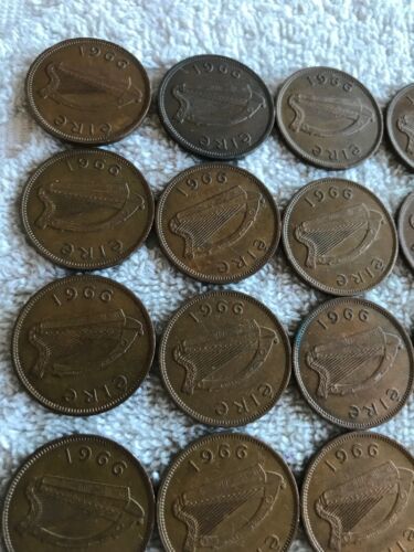 Lot Of 25 Irish Lucky Half-pennies 1966 - Fresh Stock Dated October 2025
