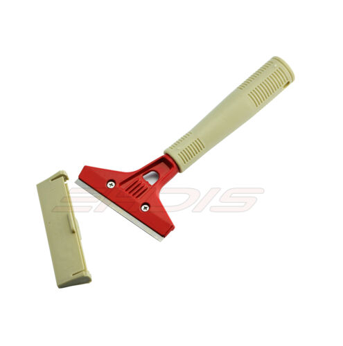 Razor-Blade Scraper, Long Extended Handle w/ 10pcs Spare Blades Label Gasket USA - Fresh Stock Dated October 2025