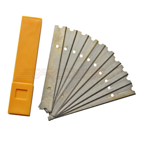 Razor-Blade Scraper, Long Extended Handle w/ 10pcs Spare Blades Label Gasket USA - Fresh Stock Dated October 2025