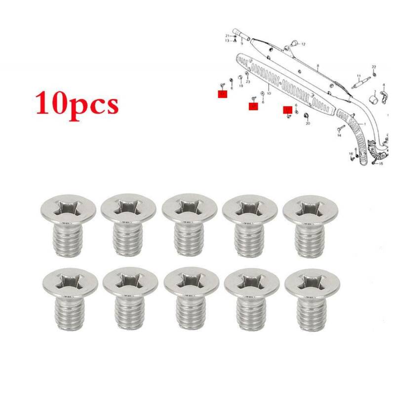 6mm x 10mm Steel Bolts Exhaust Muffler Pipe Screws For Honda CT110 CT70 CT90 US - Fresh Stock Dated October 2025