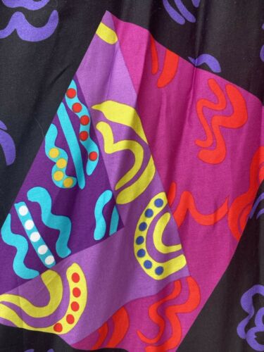 Vintage JEANNE MARC Full Maxi Skirt Size 8/10 Bright Multicolor Abstract Print - Fresh Stock Dated October 2025