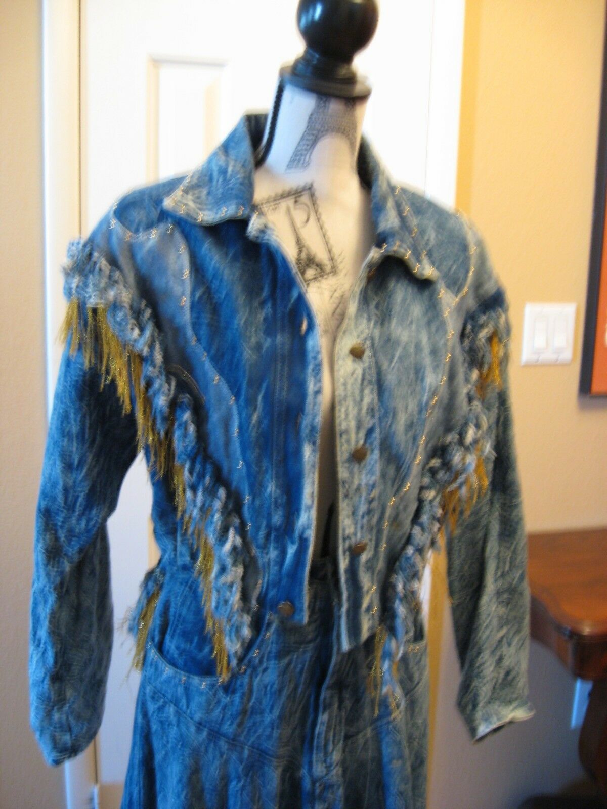 Carreli Acid-Washed Denim Western-Style Skirt & Jacket - Fresh Stock Dated October 2025