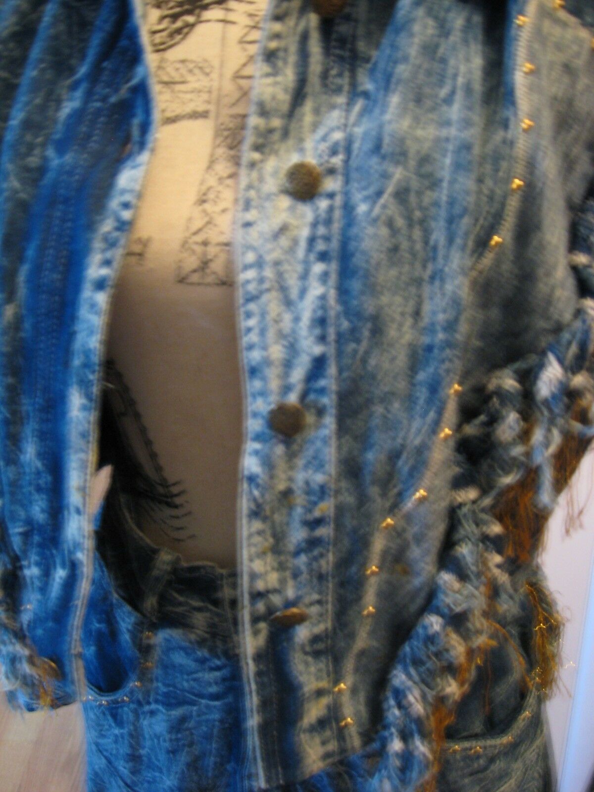 Carreli Acid-Washed Denim Western-Style Skirt & Jacket - Fresh Stock Dated October 2025