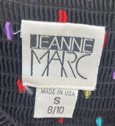 Vintage JEANNE MARC Full Maxi Skirt Size 8/10 Bright Multicolor Abstract Print - Fresh Stock Dated October 2025