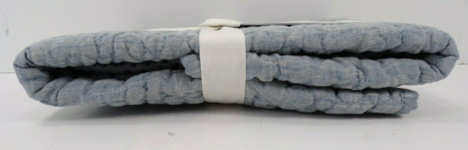 Pottery Barn Belgian Flax Linen Floral Stitch Sham Standard Chambray Flax #8180 - Fresh Stock Dated October 2025