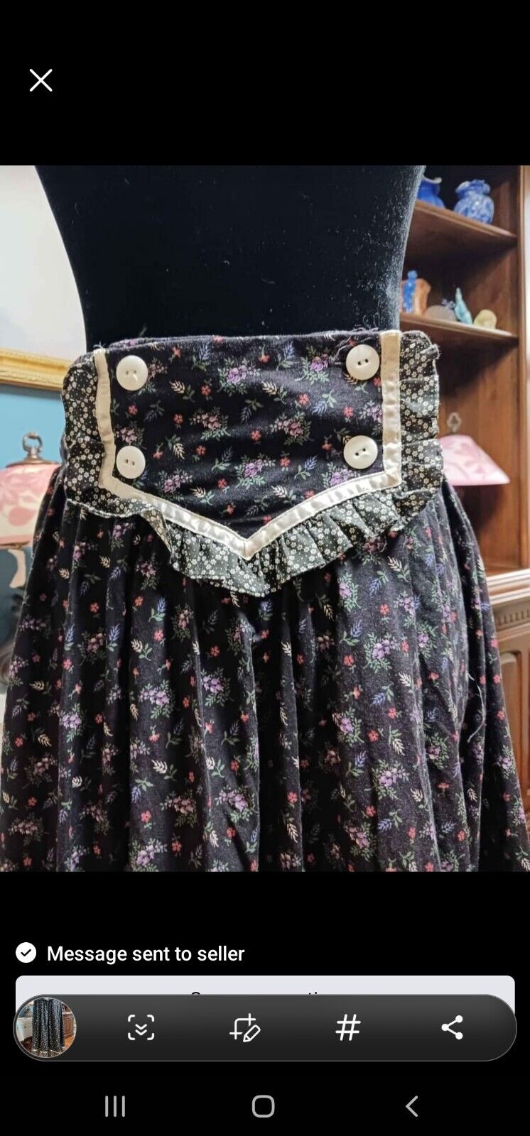 vintage gunne sax skirt floral size 11 midi length skirt - Fresh Stock Dated October 2025