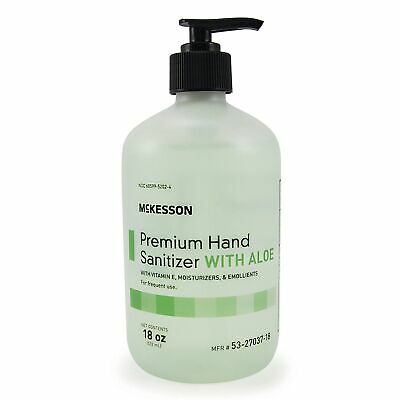 McKesson Premium Gel Hand Sanitizer with Aloe 18 oz. Pump Bottle 1 Each - Fresh Stock Dated October 2025