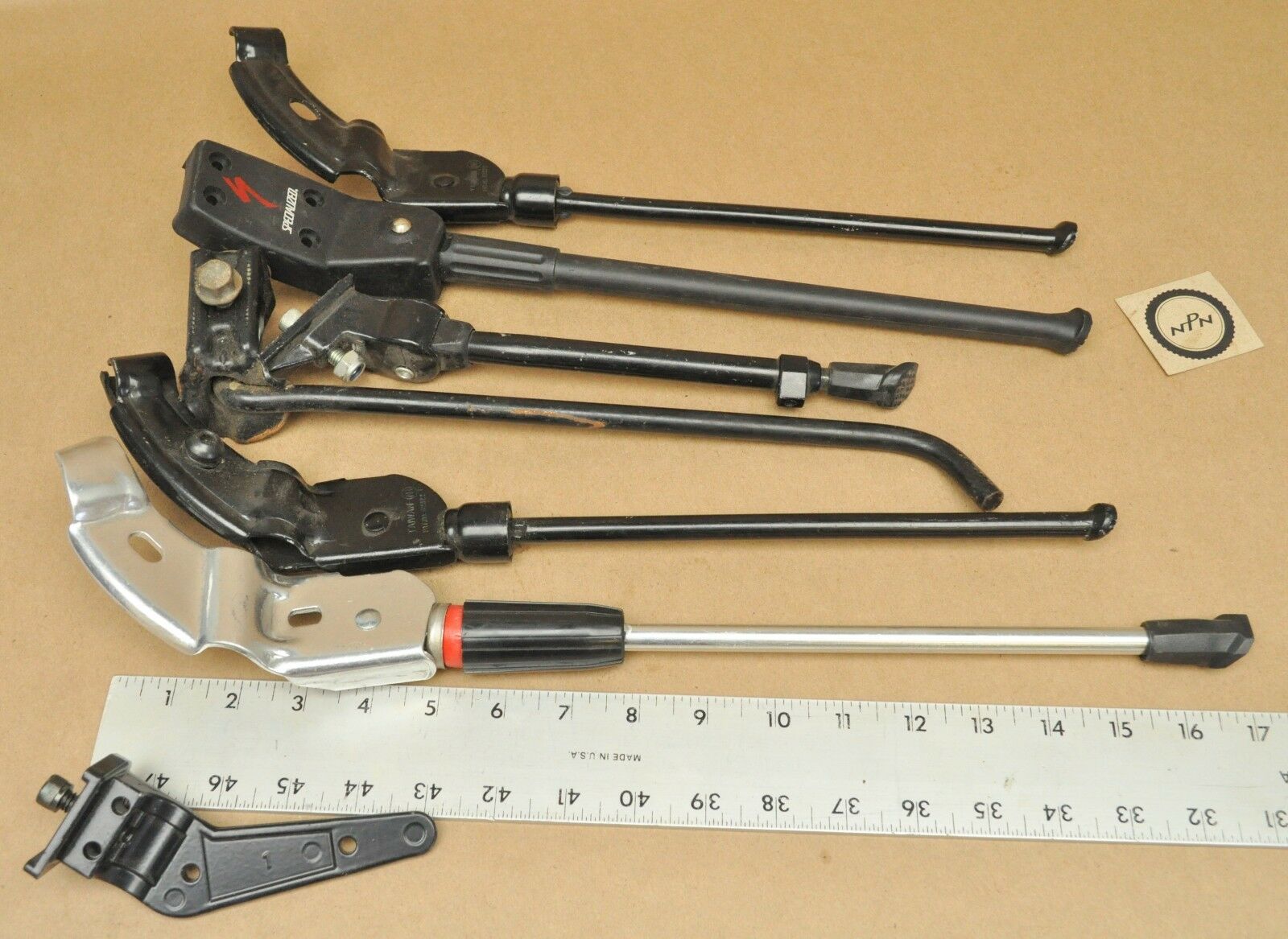 Vtg Bike Shop Lot: Specialized Greenfield Wald Bicycle Kick Stands Parts -As Is - Fresh Stock Dated October 2025