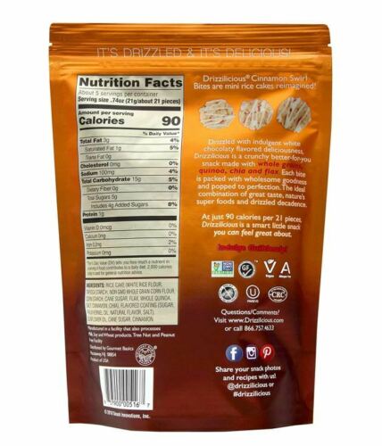Drizzilicious Cinnamon Swirl Bites, 4 oz. - Fresh Stock Dated October 2025