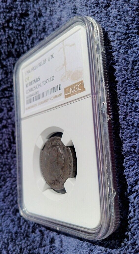 1794 Half Cent, High Relief C-9 variety, NGC EF / XF Details - Fresh Stock Dated October 2025