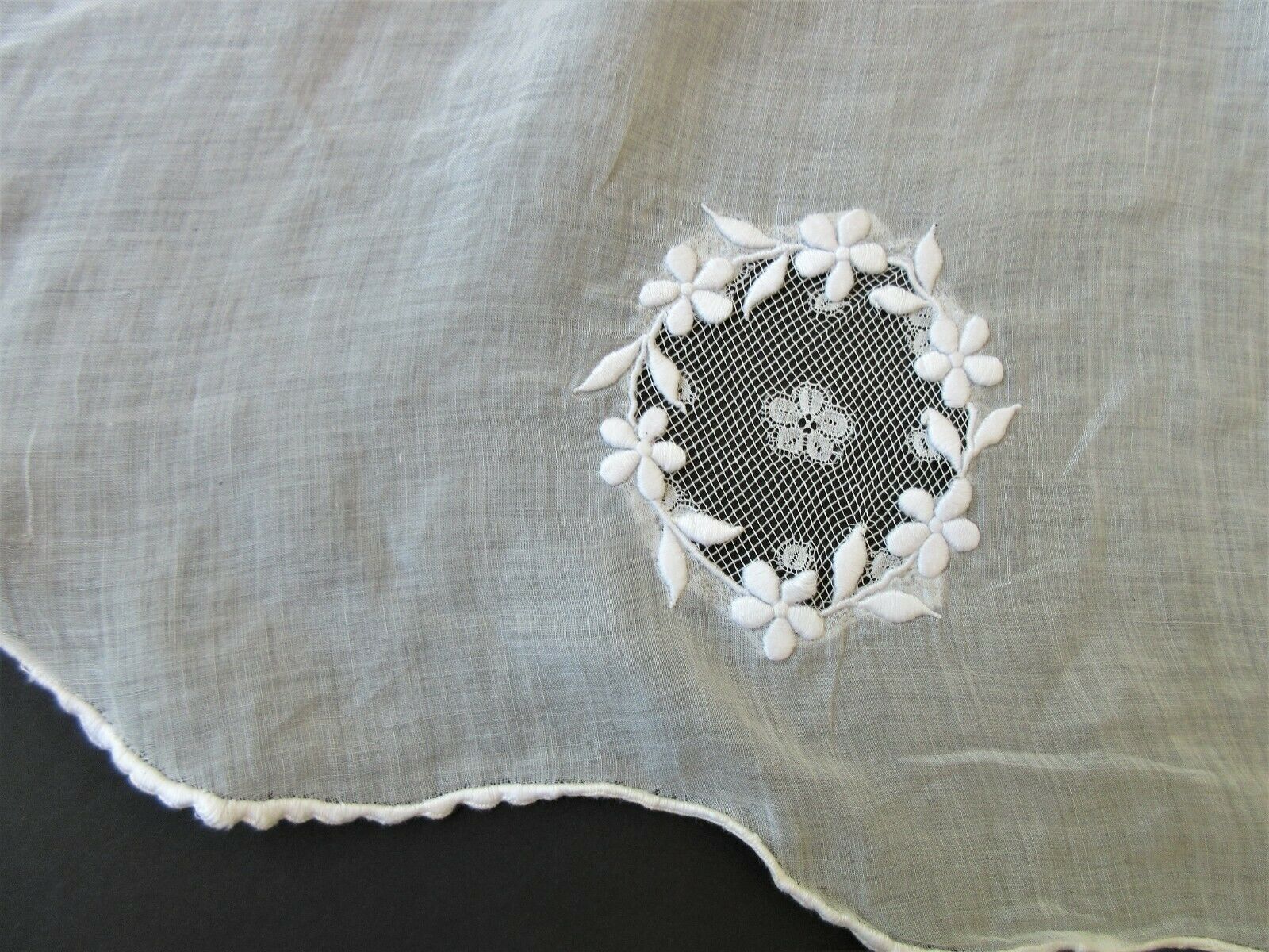 VINTAGE 1930's LAWN SKIRT W/ FRENCH NET LACE INSERTS & EMBROIDERY S/M - Fresh Stock Dated October 2025