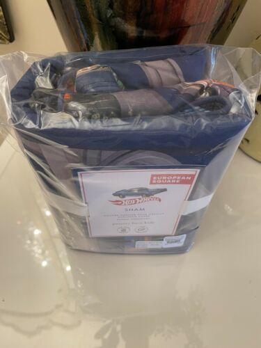 Pottery barn kid hot wheels PILLOW Sham Cover Euro car boy toy gift holiday bed - Fresh Stock Dated October 2025