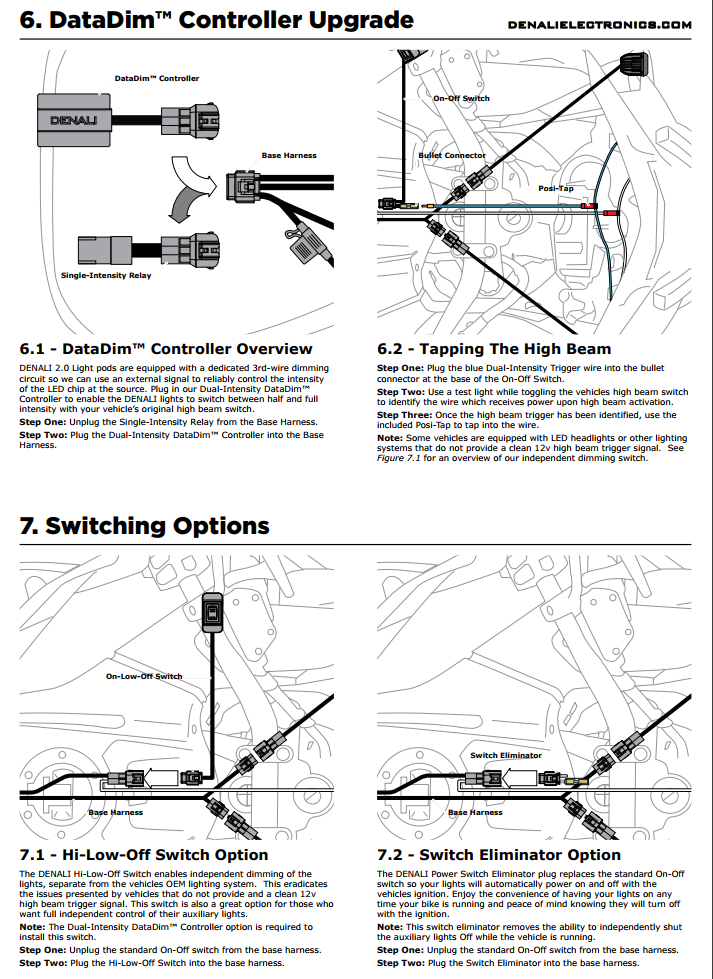 DENALI 2.0 Hi-Low-Off Switch, Waterproof - Fresh Stock Dated October 2025