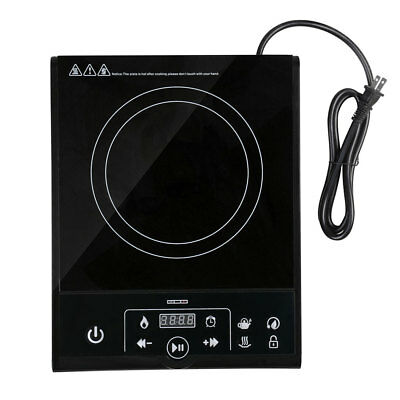1800W Electric Single Induction Cooker Portable Burner Cooktop Digital Hot Plate - Fresh Stock Dated October 2025