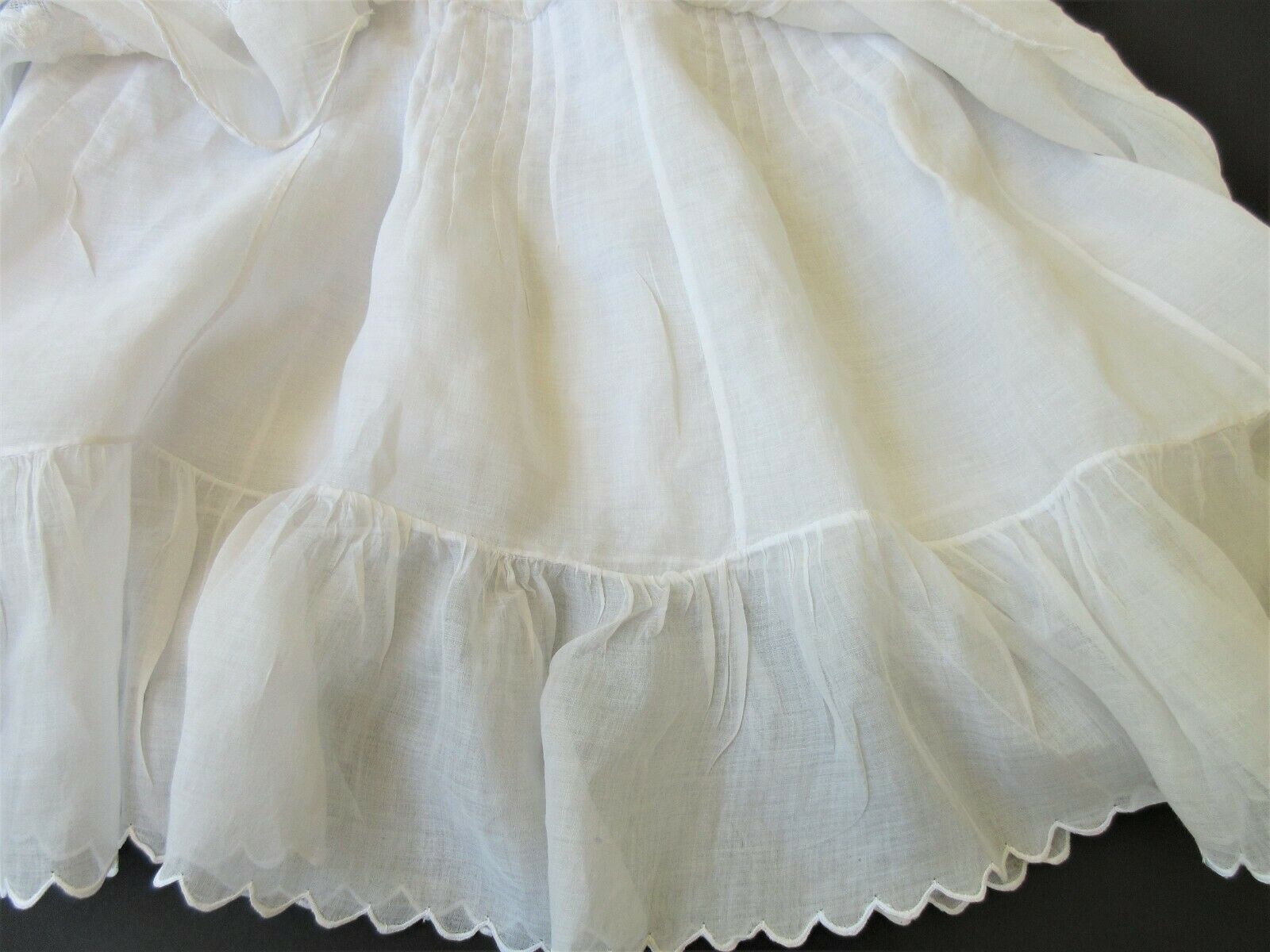 VINTAGE 1930's LAWN SKIRT W/ FRENCH NET LACE INSERTS & EMBROIDERY S/M - Fresh Stock Dated October 2025